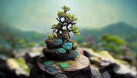 japanese-spiritual-tree-growing-on-mountain-rocks-in-nature